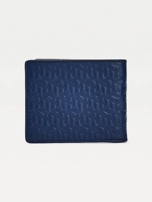 Tommy Hilfiger TH Business Monogram Small Card Portefeuille Heren Blauw | TH302NLY