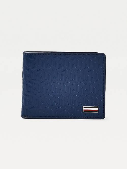 Tommy Hilfiger TH Business Monogram Small Card Portefeuille Heren Blauw | TH302NLY