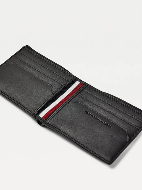 Tommy Hilfiger TH Business Small Leren Card Portefeuille Heren Zwart | TH403VPX