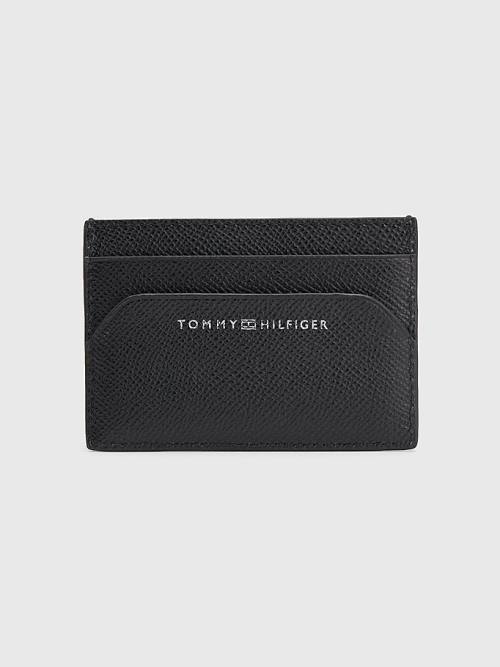 Tommy Hilfiger TH Business Small Leren Card Holder Portefeuille Heren Zwart | TH703OCM