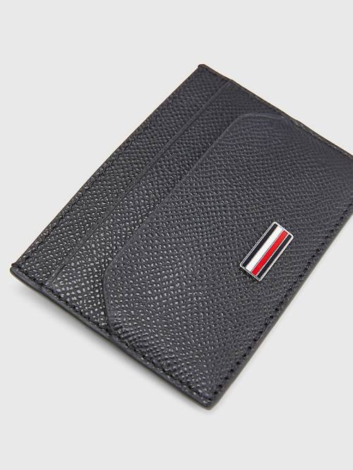 Tommy Hilfiger TH Business Small Leren Card Holder Portefeuille Heren Zwart | TH703OCM