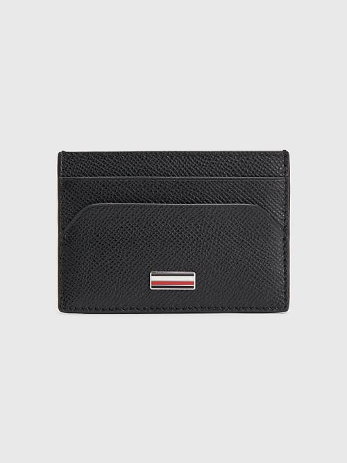 Tommy Hilfiger TH Business Small Leren Card Holder Portefeuille Heren Zwart | TH703OCM