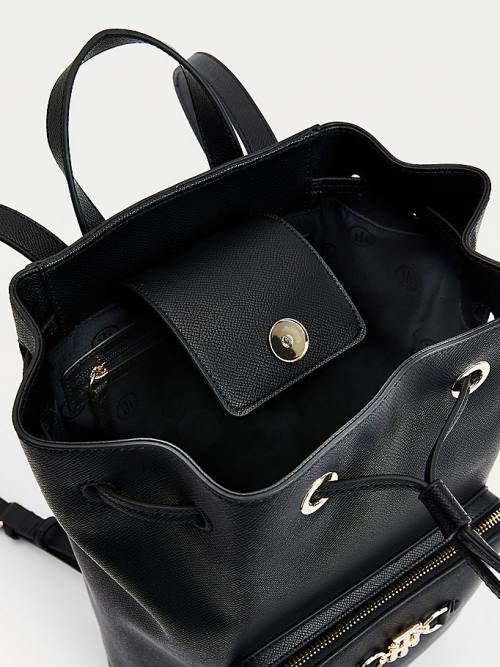 Tommy Hilfiger TH Club Horsebit Hardware Drawstring Backpack Tassen Dames Zwart | TH570NFC