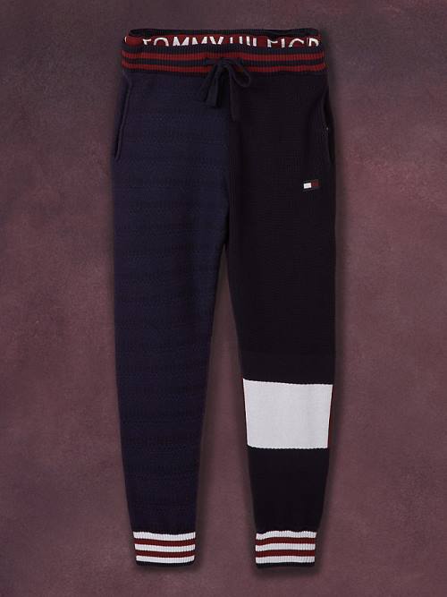 Tommy Hilfiger TH Collecties Flag Icon Joggers Broek Heren Blauw | TH307MRW