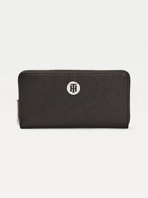 Tommy Hilfiger TH Core Large Zip Portefeuille Dames Zwart | TH621ZSW