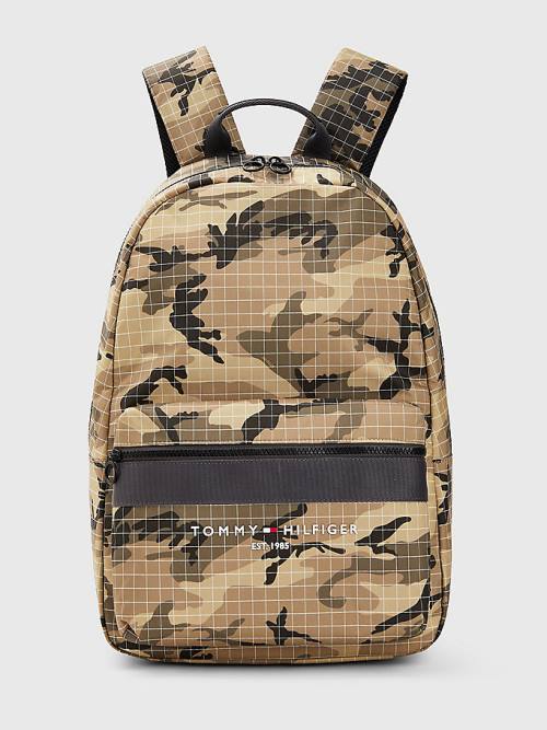 Tommy Hilfiger TH Established Camouflage Backpack Tassen Heren Groen | TH378RPW