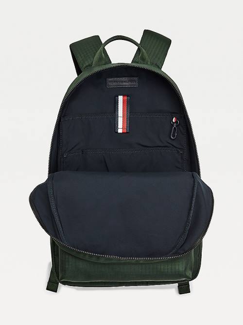 Tommy Hilfiger TH Established Recycled Polyester Backpack Tassen Heren Groen | TH298EHJ