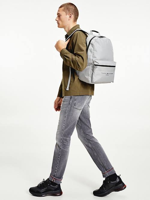 Tommy Hilfiger TH Established Recycled Polyester Backpack Tassen Heren Grijs | TH382LJU