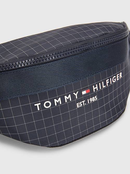 Tommy Hilfiger TH Established Square Print Crossbody Tassen Heren Blauw | TH378XWL