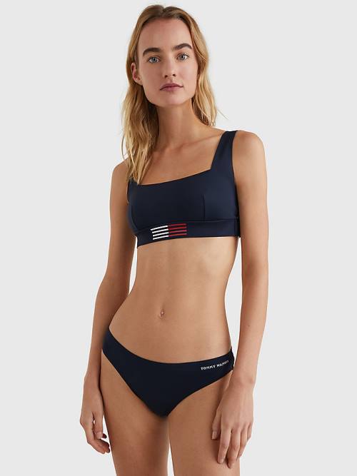 Tommy Hilfiger TH Flex Flag Bikini Bottoms Zwemkleding Dames Blauw | TH175PUR