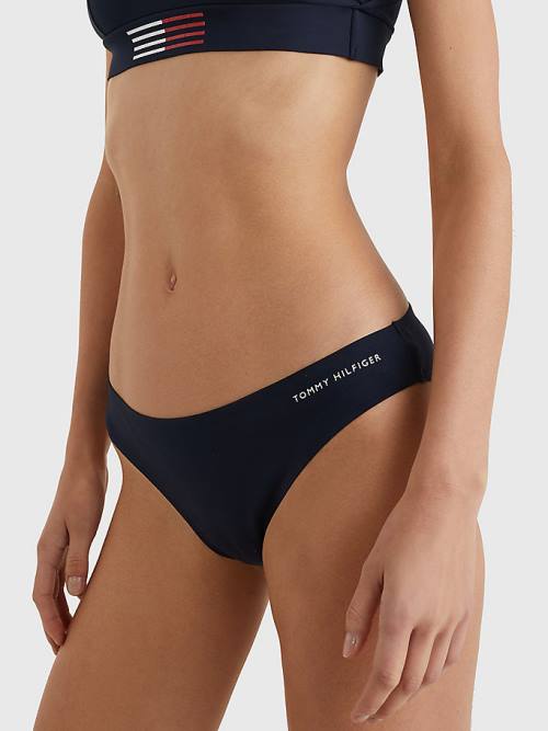 Tommy Hilfiger TH Flex Flag Bikini Bottoms Zwemkleding Dames Blauw | TH175PUR