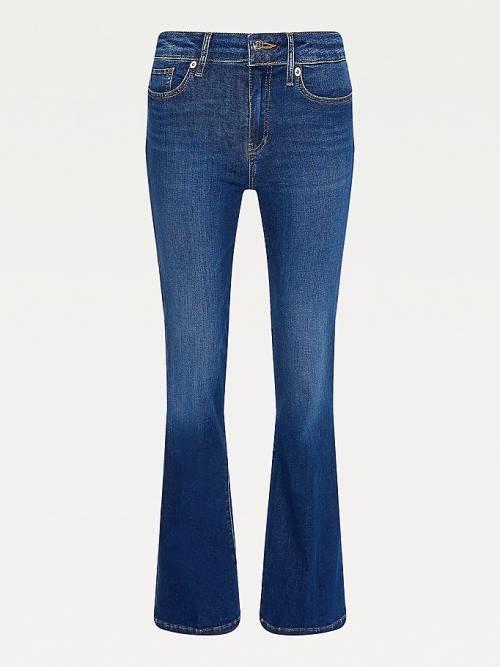 Tommy Hilfiger TH Flex Mid Rise Bootcut Jeans Dames Denim | TH736MVL