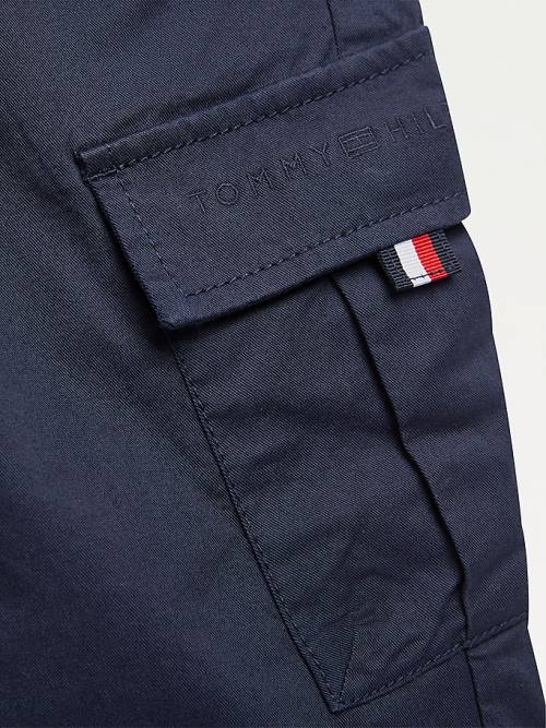 Tommy Hilfiger TH Flex Pull-On Cargo Broek Jongens Blauw | TH927HYW