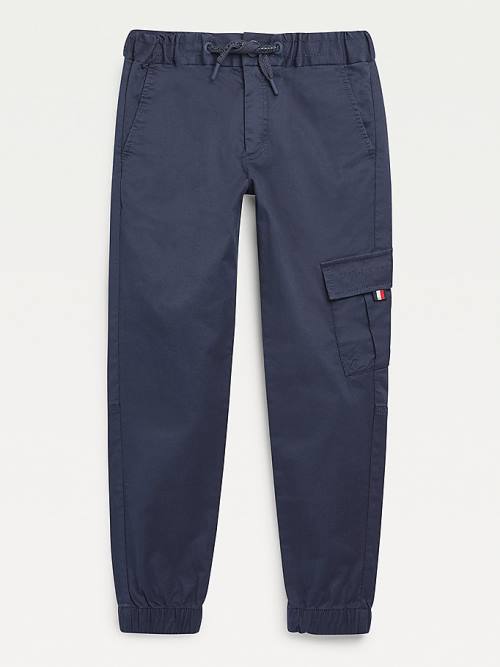 Tommy Hilfiger TH Flex Pull-On Cargo Broek Jongens Blauw | TH927HYW