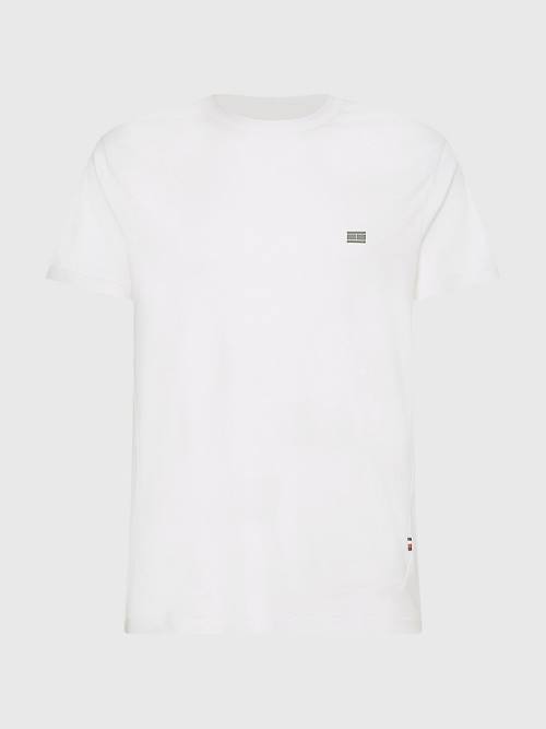 Tommy Hilfiger TH Flex Pure Katoenen Travel T-shirts Heren Wit | TH508LAU