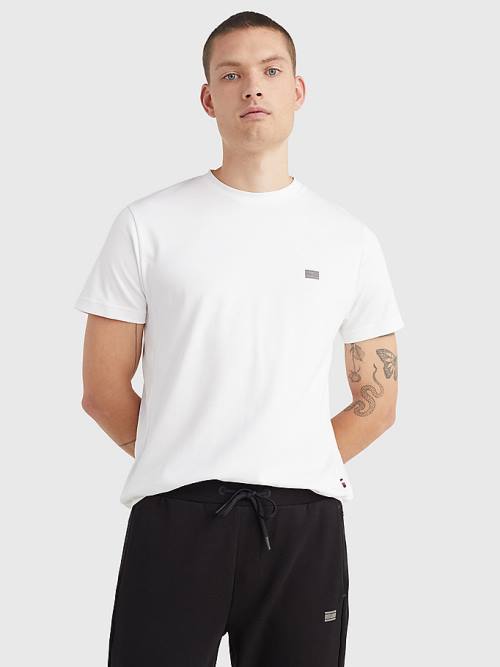 Tommy Hilfiger TH Flex Pure Katoenen Travel T-shirts Heren Wit | TH508LAU