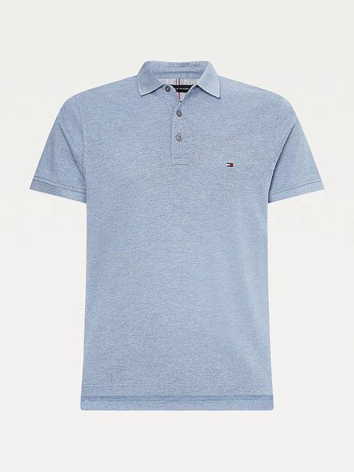 Tommy Hilfiger TH Flex Slim Fit Poloshirt Heren Blauw | TH082NKU