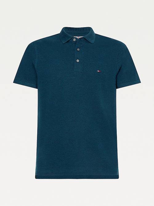 Tommy Hilfiger TH Flex Slim Fit Poloshirt Heren Blauw | TH197BUR