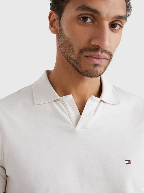 Tommy Hilfiger TH Flex Slim Fit Poloshirt Heren Beige | TH278UFZ