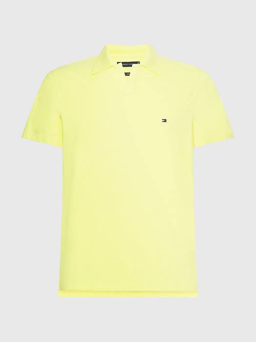 Tommy Hilfiger TH Flex Slim Fit Poloshirt Heren Geel | TH382WRA