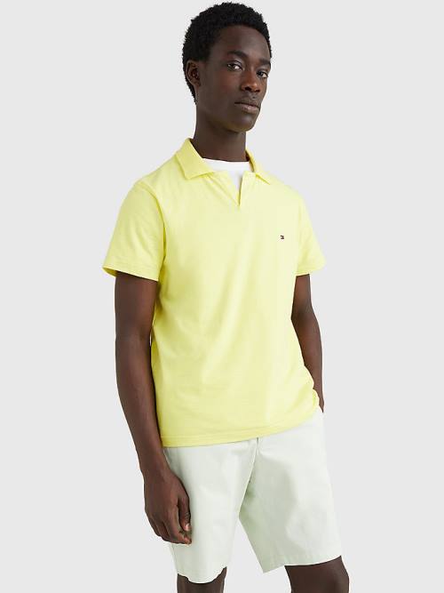 Tommy Hilfiger TH Flex Slim Fit Poloshirt Heren Geel | TH382WRA