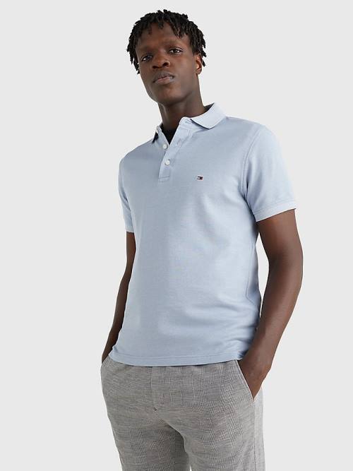 Tommy Hilfiger TH Flex Slim Fit Poloshirt Heren Blauw | TH590XGO