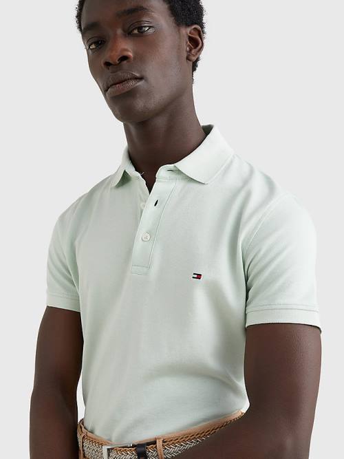 Tommy Hilfiger TH Flex Slim Fit Poloshirt Heren Groen | TH721PWF