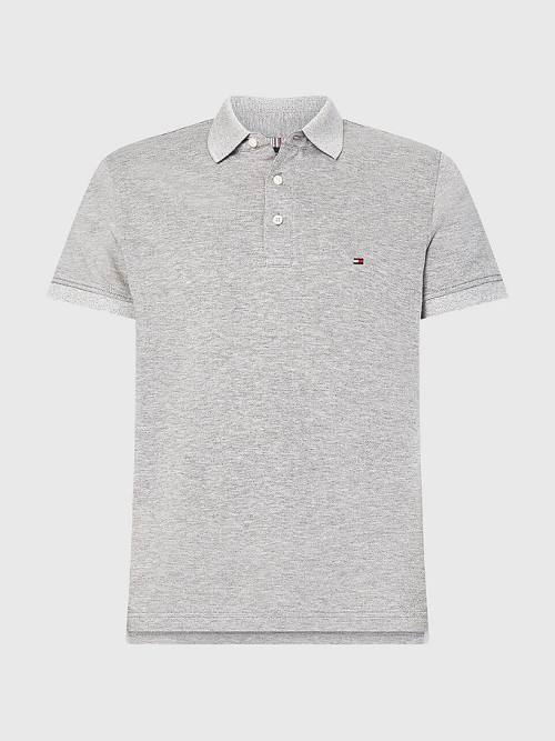 Tommy Hilfiger TH Flex Slim Fit Poloshirt Heren Grijs | TH721XVW