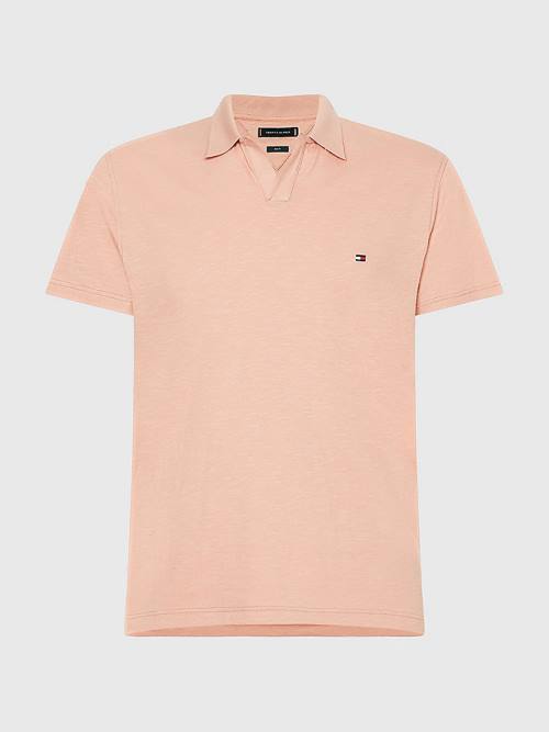 Tommy Hilfiger TH Flex Slim Fit Poloshirt Heren Oranje | TH786PNT