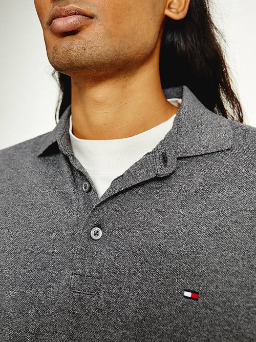 Tommy Hilfiger TH Flex Slim Fit Poloshirt Heren Grijs | TH953CYV