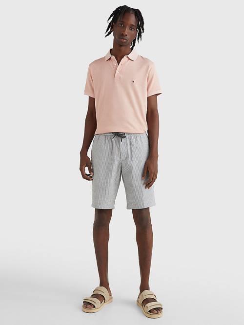 Tommy Hilfiger TH Flex Slim Fit Poloshirt Heren Roze | TH970YLJ