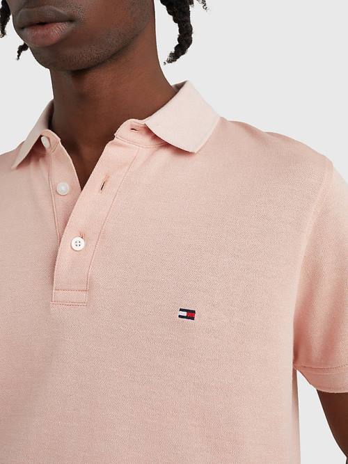 Tommy Hilfiger TH Flex Slim Fit Poloshirt Heren Roze | TH970YLJ