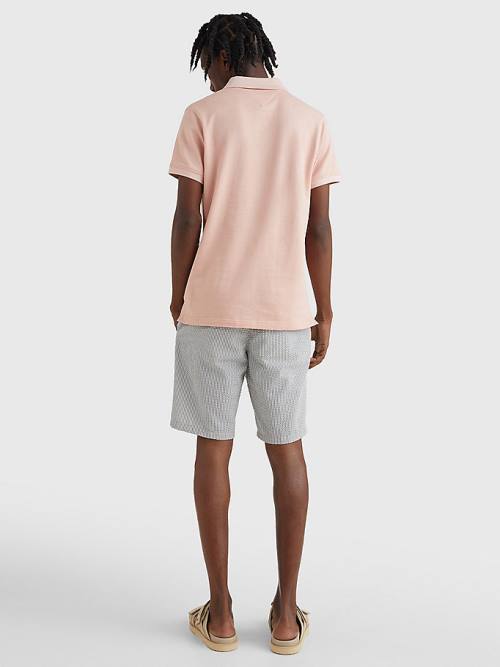 Tommy Hilfiger TH Flex Slim Fit Poloshirt Heren Roze | TH970YLJ