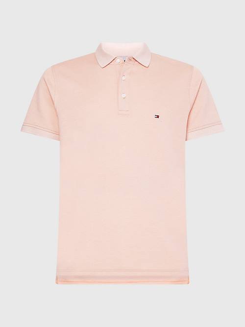 Tommy Hilfiger TH Flex Slim Fit Poloshirt Heren Roze | TH970YLJ