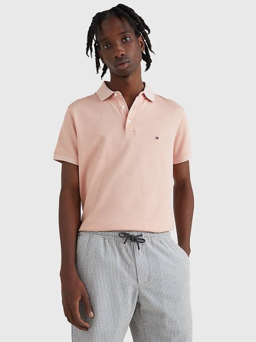 Tommy Hilfiger TH Flex Slim Fit Poloshirt Heren Roze | TH970YLJ