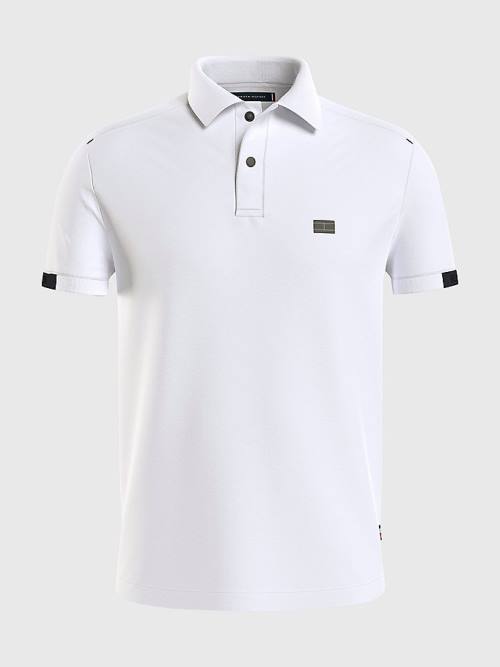 Tommy Hilfiger TH Flex Tech Essentials Slim Poloshirt Heren Wit | TH310FPS