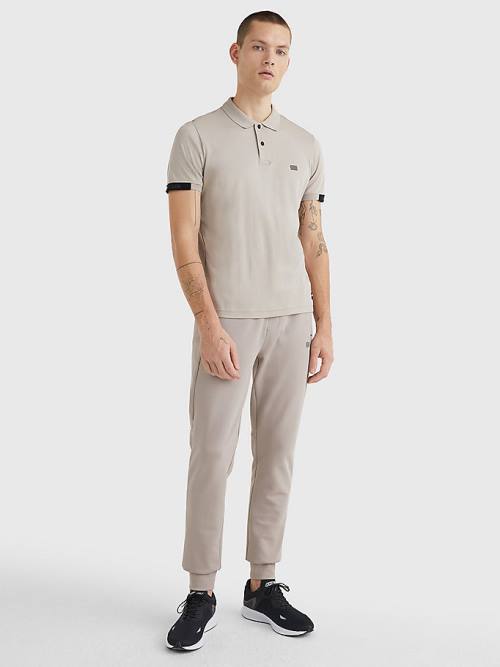 Tommy Hilfiger TH Flex Tech Essentials Slim Poloshirt Heren Beige | TH847LKA