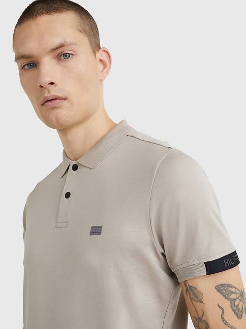 Tommy Hilfiger TH Flex Tech Essentials Slim Poloshirt Heren Beige | TH847LKA