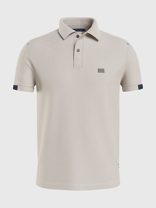 Tommy Hilfiger TH Flex Tech Essentials Slim Poloshirt Heren Beige | TH847LKA