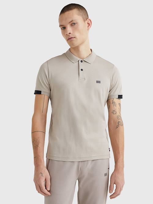 Tommy Hilfiger TH Flex Tech Essentials Slim Poloshirt Heren Beige | TH847LKA