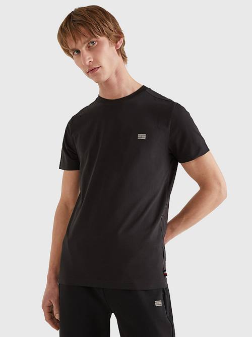 Tommy Hilfiger TH Flex Tech Essentials T-shirts Heren Zwart | TH953OHF