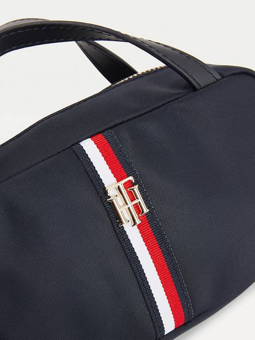 Tommy Hilfiger TH Interlock Makeup Case Tassen Dames Blauw | TH503XMP