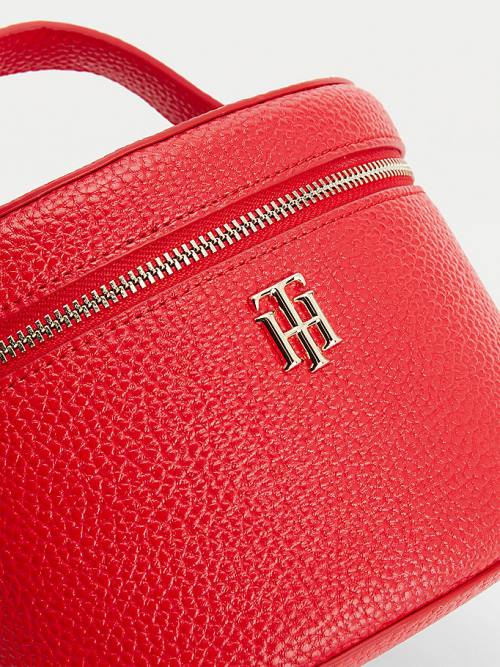 Tommy Hilfiger TH Interlock Vanity Case Tassen Dames Rood | TH153PNS