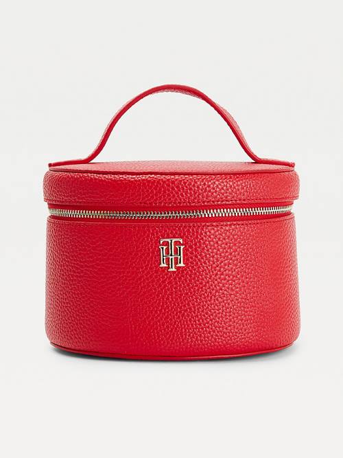 Tommy Hilfiger TH Interlock Vanity Case Tassen Dames Rood | TH153PNS