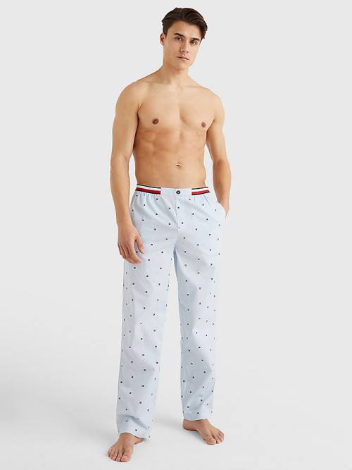 Tommy Hilfiger TH Modern Ithaca Stripe Loungewear Trousers Pyjamas Heren Blauw | TH092BMO