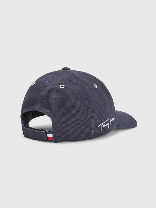 Tommy Hilfiger TH Modern Signature Embroidery Cap Hoeden Heren Blauw | TH536AIN