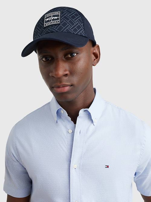 Tommy Hilfiger TH Modern Signature Patch Cap Hoeden Heren Blauw | TH674ZXG