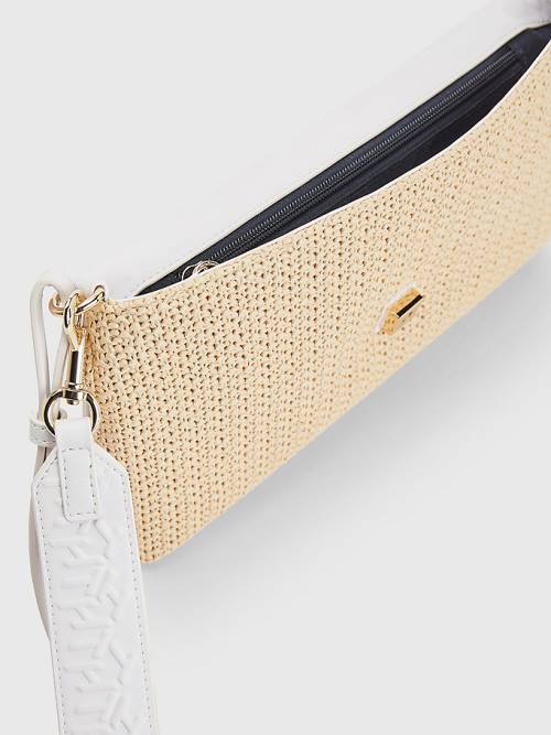 Tommy Hilfiger TH Modern Straw Clutch Tassen Dames Wit | TH723SOX