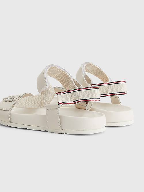 Tommy Hilfiger TH Monogram Riemen Sandalen Dames Beige | TH498XYN