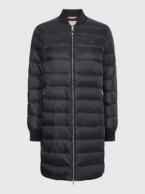 Tommy Hilfiger TH Protect Filled Long Bomber Coat Jassen Dames Zwart | TH706JGM